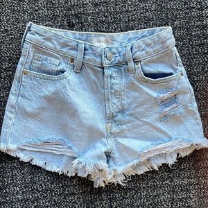 PacSun Blue Jean Shorts Distressed Cut-Off Hem